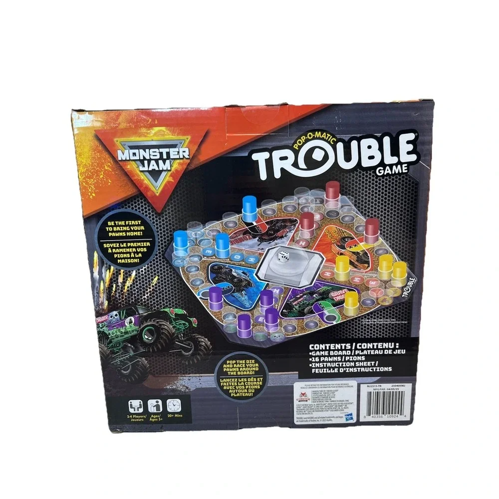 Monster Jam Trouble Pop-O-Matic Board Game 2025 • New Sealed Kids‎ Family Fun